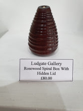 Load image into Gallery viewer, Rosewood Spiral Box with hidden lid