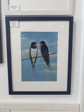 Load image into Gallery viewer, Swallows framed print