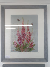 Load image into Gallery viewer, Foxgloves and Butterflies limited framed print