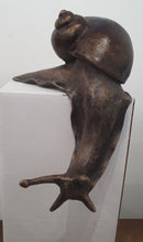 Load image into Gallery viewer, Cyril descending snail bronze resin