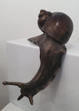 Load image into Gallery viewer, Cyril descending snail bronze resin