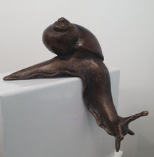 Load image into Gallery viewer, Cyril descending snail bronze resin