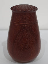 Load image into Gallery viewer, Padquk pot with poppy seed head lid.