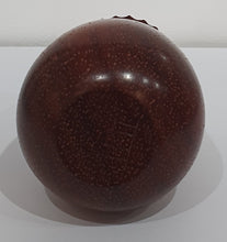 Load image into Gallery viewer, Padquk pot with poppy seed head lid.