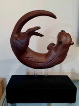 Load image into Gallery viewer, Tumbling otter ceramic by Pippa hill
