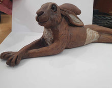 Load image into Gallery viewer, Lying hare ceramic by Pippa hill