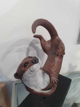 Load image into Gallery viewer, Tumbling otter ceramic by Pippa hill
