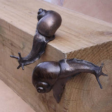 Load image into Gallery viewer, Cyril descending snail bronze resin