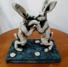 Load image into Gallery viewer, Boxing hares By Sally Gardiner