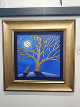 Load image into Gallery viewer, Moon Gazing Golden Hare Original Painting