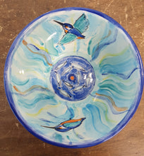 Load image into Gallery viewer, Kingfisher Hand painted Bowl by Emma Macfadyen