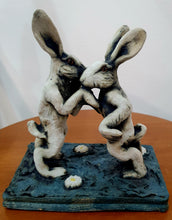 Load image into Gallery viewer, Boxing hares By Sally Gardiner