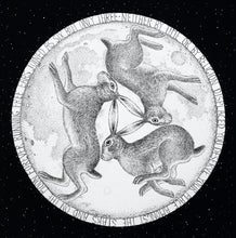 Load image into Gallery viewer, Moon Hares Running Limited framed Print