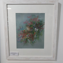 Load image into Gallery viewer, Wren on Honey Suckle Framed print