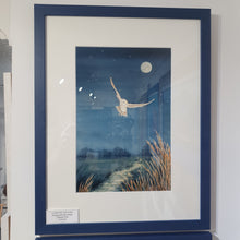 Load image into Gallery viewer, Owl hunting in Moonlight Framed print
