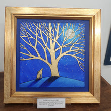 Load image into Gallery viewer, Hare of winter with star constellation Original Acrylic Painting