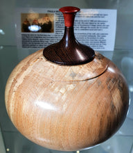 Load image into Gallery viewer, Spalted Beech wedge & pink Fur lid top. One of it's kind.