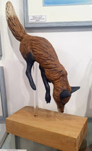 Load image into Gallery viewer, Diving Fox on block by Pippa Hill