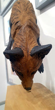 Load image into Gallery viewer, Diving Fox on block by Pippa Hill