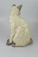 Load image into Gallery viewer, Cat raku Sculpture by Paul Jenkins