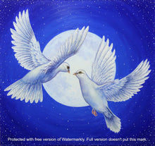 Load image into Gallery viewer, Moon Doves Limited signed framed Print