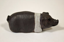 Load image into Gallery viewer, A Small Saddleback Stoneware Pig