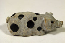 Load image into Gallery viewer, A Small White Spotty Stoneware Pig