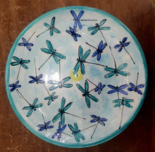 Load image into Gallery viewer, Dragonfly Bowl hand made painted pottery
