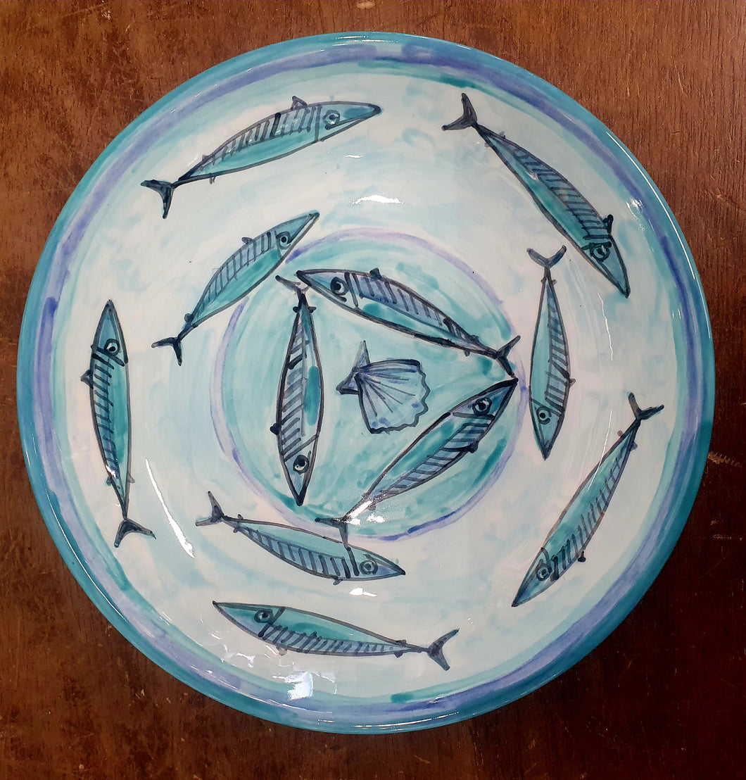 Fish handmade painted bowl