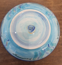 Load image into Gallery viewer, Fish  and Seahorse Handmade Painted pottery Bowl
