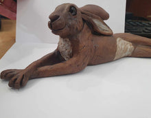 Load image into Gallery viewer, Lying hare ceramic by Pippa hill
