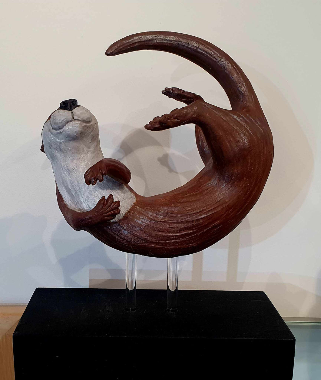 Tumbling otter ceramic by Pippa hill