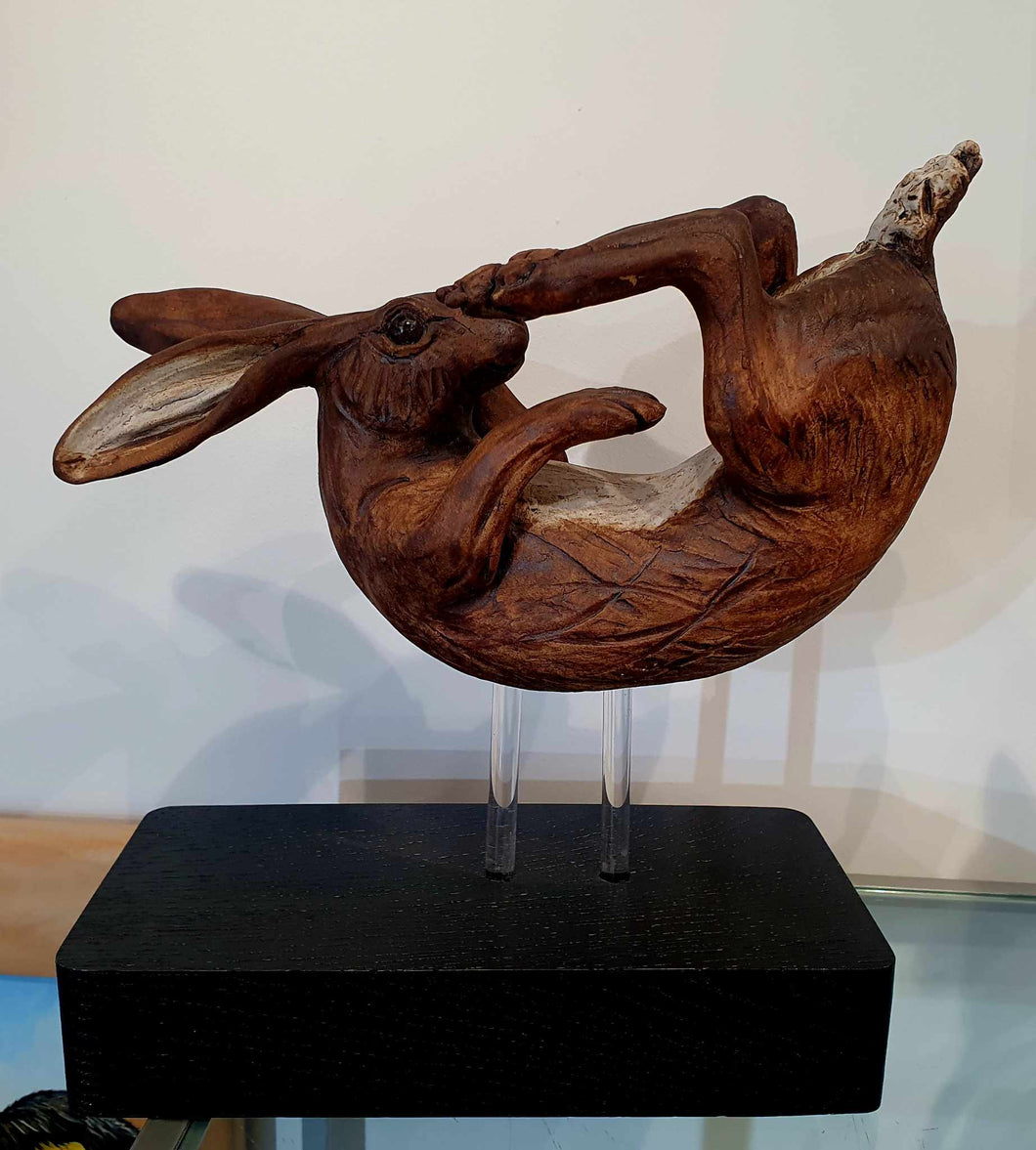 Tumbling Hare ceramic by Pippa hill