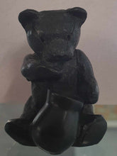 Load image into Gallery viewer, Black Teddy with honey pot.
