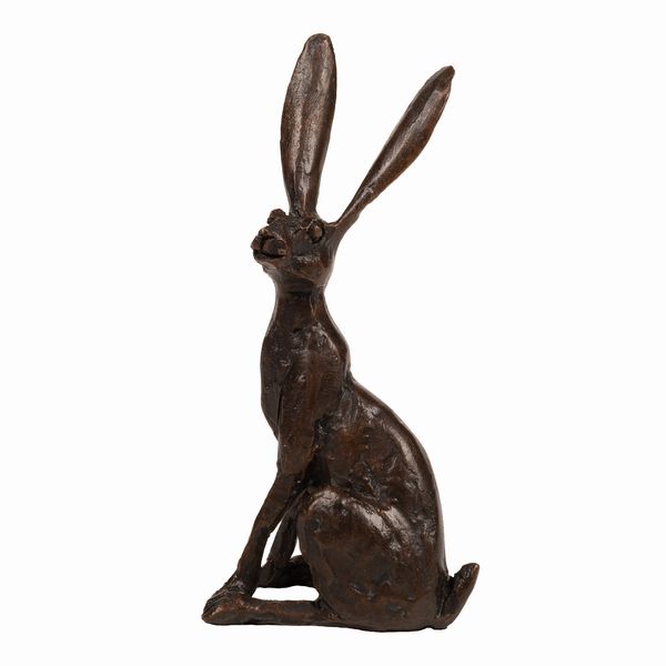 Hare Sitting Upright Pure Bronze