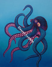 Load image into Gallery viewer, Beautiful Octopus Original Oil Painting
