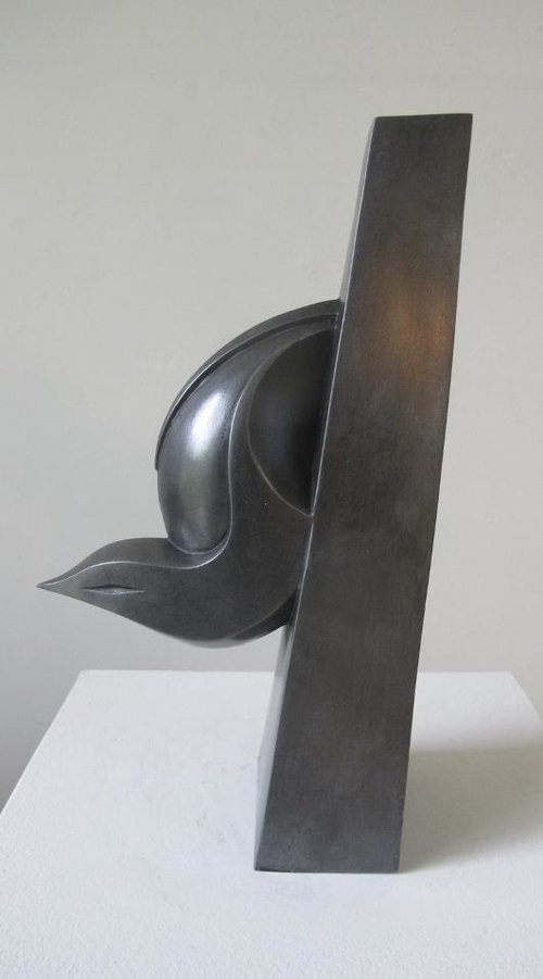 Nuthatch in Cold Cast Pewter  by Paul Harvey