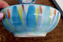 Load image into Gallery viewer, Bees and Flower Handmade Painted Pottery Bowl by Emma Macfadyen
