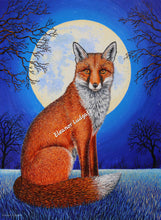 Load image into Gallery viewer, Moon Fox Limited Framed Print
