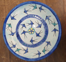 Load image into Gallery viewer, Swallow Bowl hand made painted pottery
