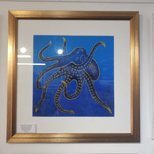 Load image into Gallery viewer, Golden octopus Framed Print
