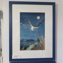 Load image into Gallery viewer, Owl hunting in Moonlight Framed print
