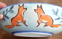 Load image into Gallery viewer, Hare and Fox Hand painted Bowl by Emma Macfadyen
