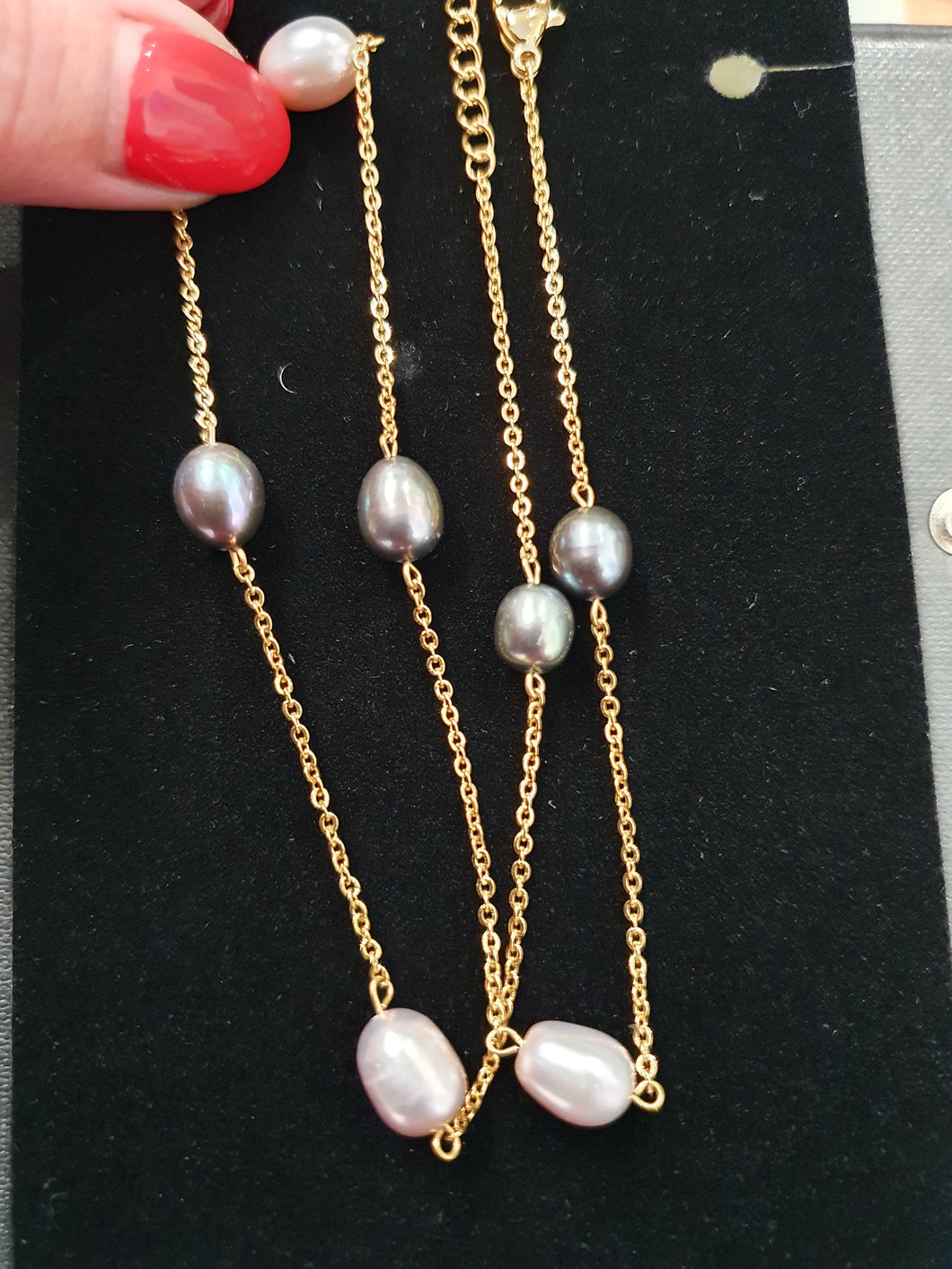 Stainless Steel Freshwater pearl Necklace