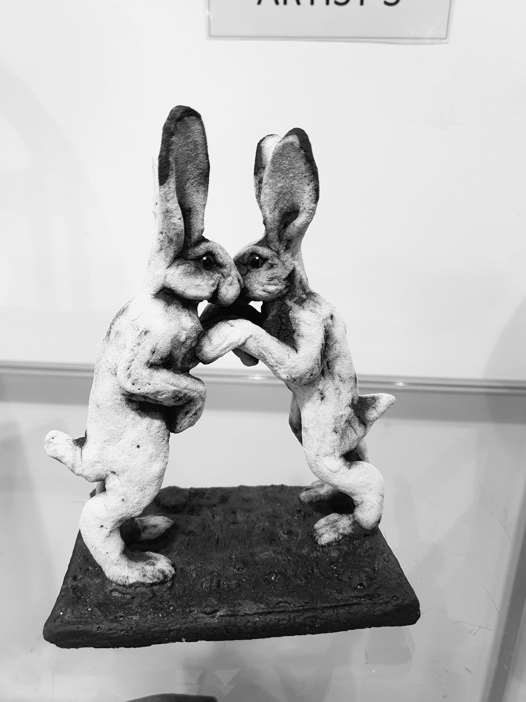 Boxing hares By Sally Gardiner