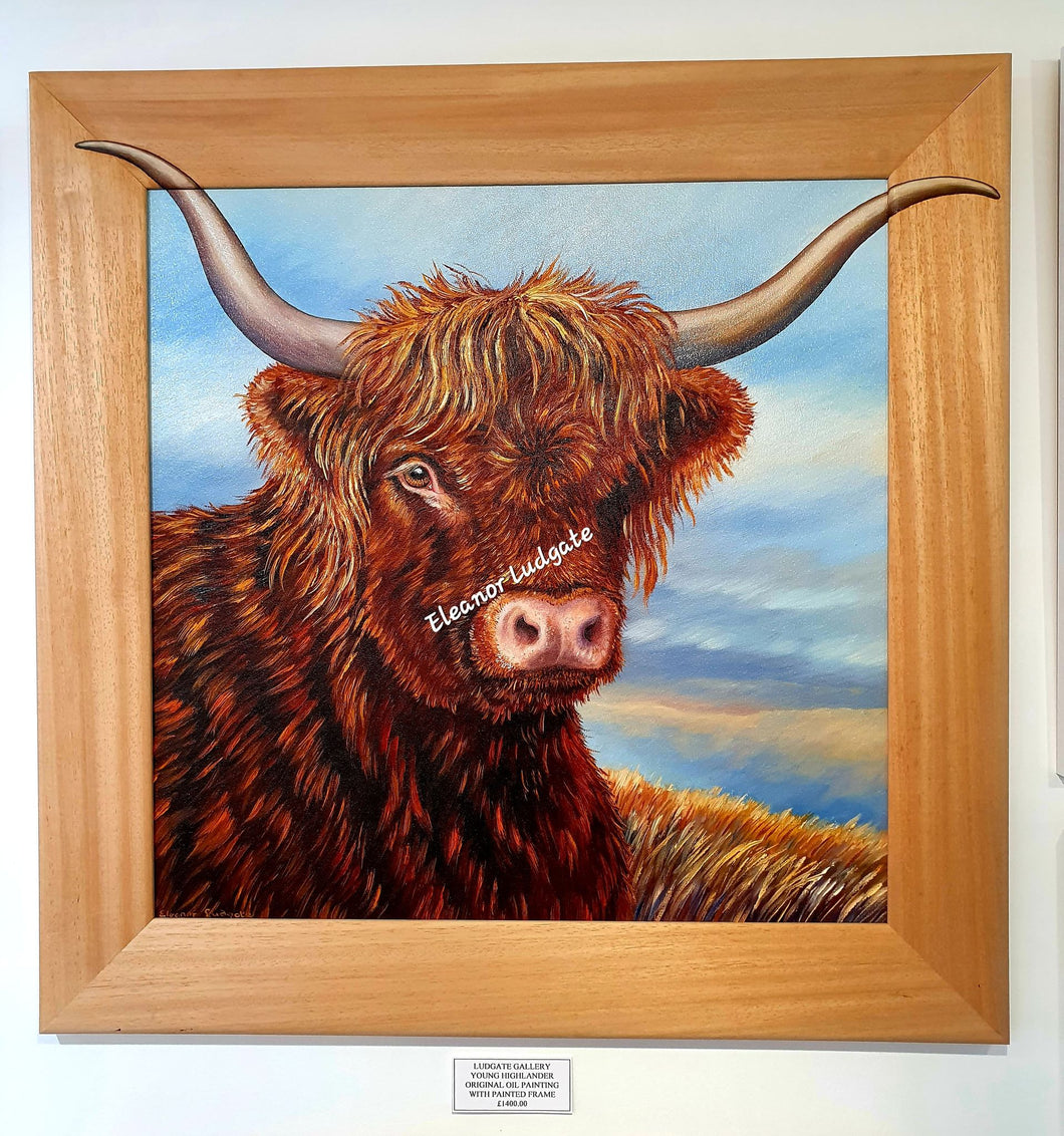 Young Highlander Original Oil by Eleanor Ludgate
