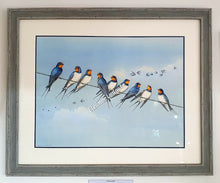 Load image into Gallery viewer, Swallows Original Framed painting
