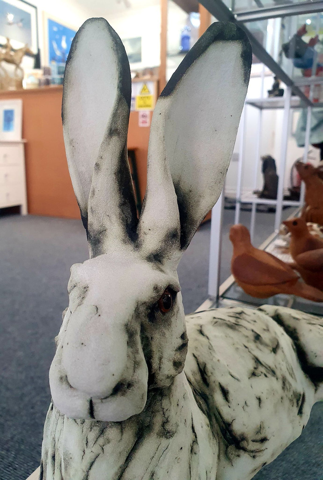 Simon ceramic hare by Sally Gardiner