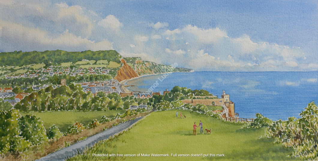 Walking Down To Sidmouth Original Painting