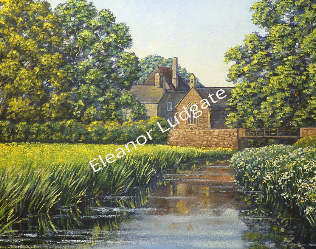 Ayshford ChaplTiverton Canal Original framed painting